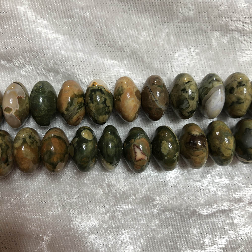 Rhyolite Rondell Beads 14mm