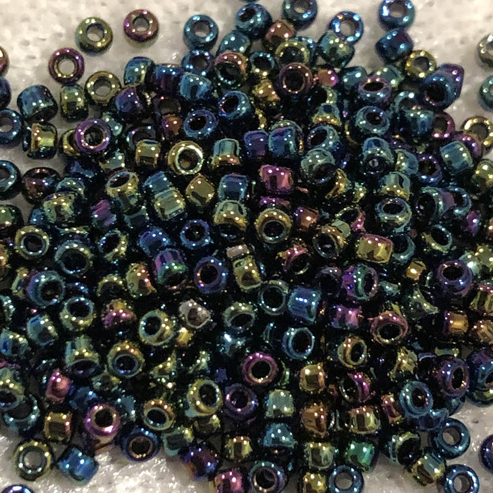 11/0 Metallic Variegated Blue Iris 455 Japanese Seed Beads