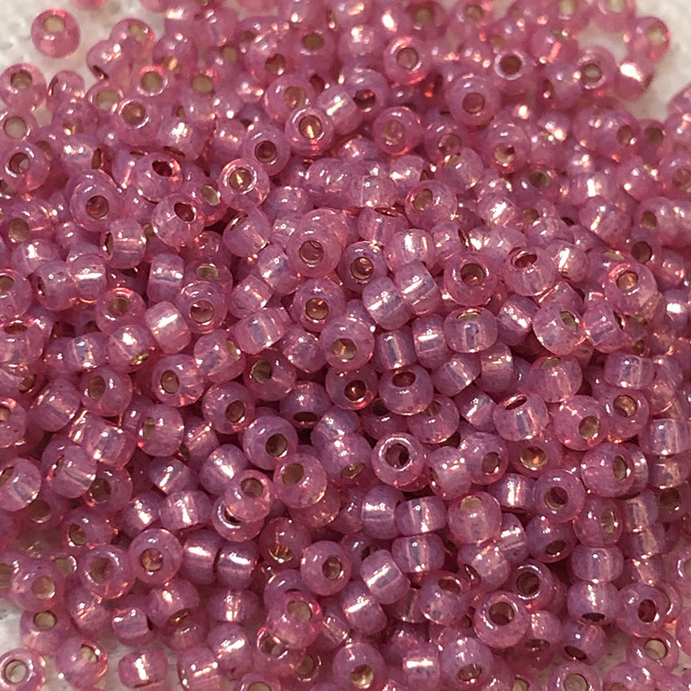 11/0 Gold Lined Waxy Rose 585 Japanese Seed Beads