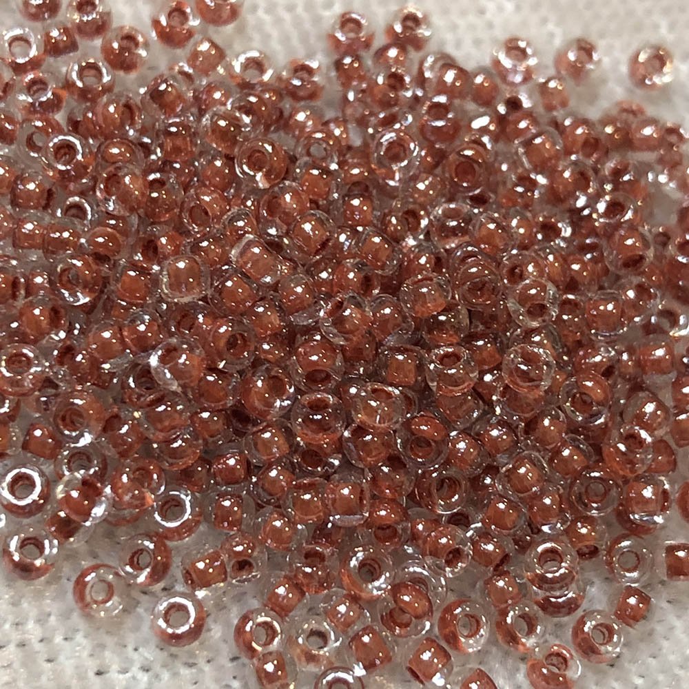 11/0 Salmon Lined Crystal 228 Japanese Seed Beads