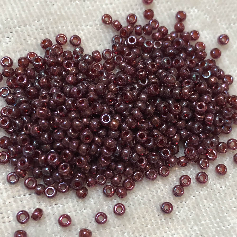 11/0 Cranberry Gold Luster 313 Japanese Seed Beads