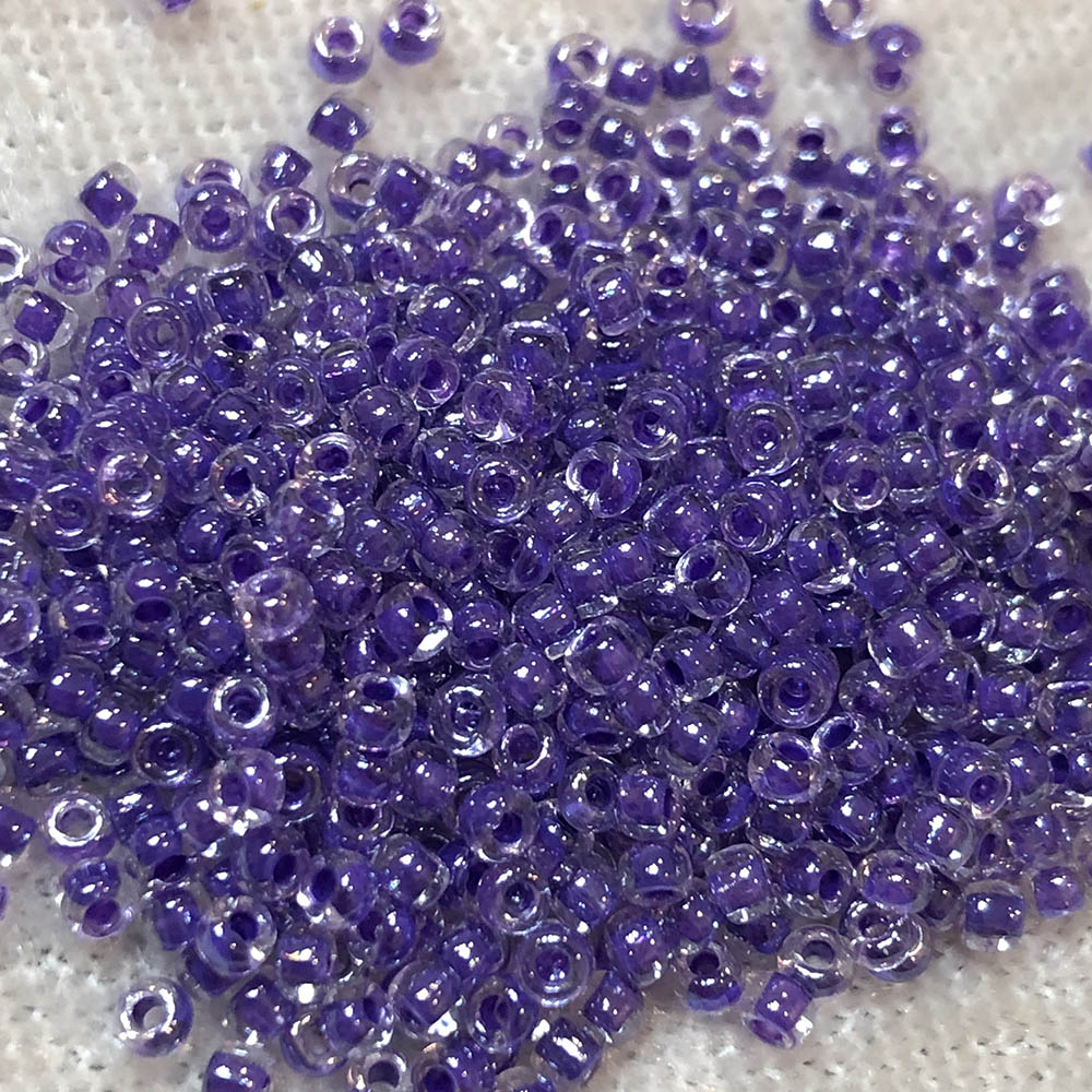 11/0 Dark Purple Lined Crystal 222C Japanese Seed Beads