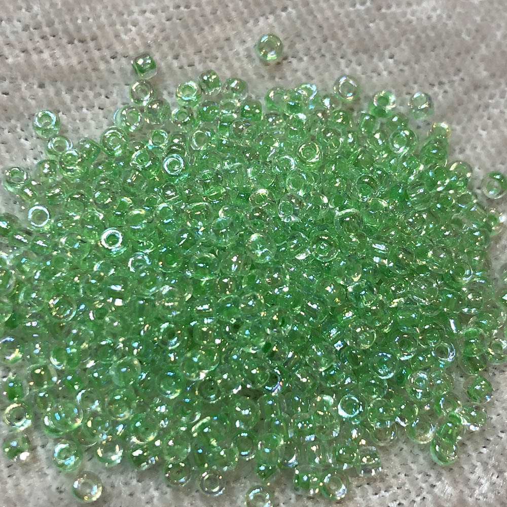 11/0 Transparent Spring Green AB 270 Japanese Seed Beads