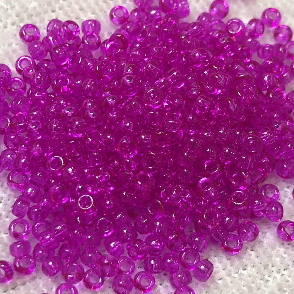 11/0 Transparent Magenta 153B Japanese Seed Beads