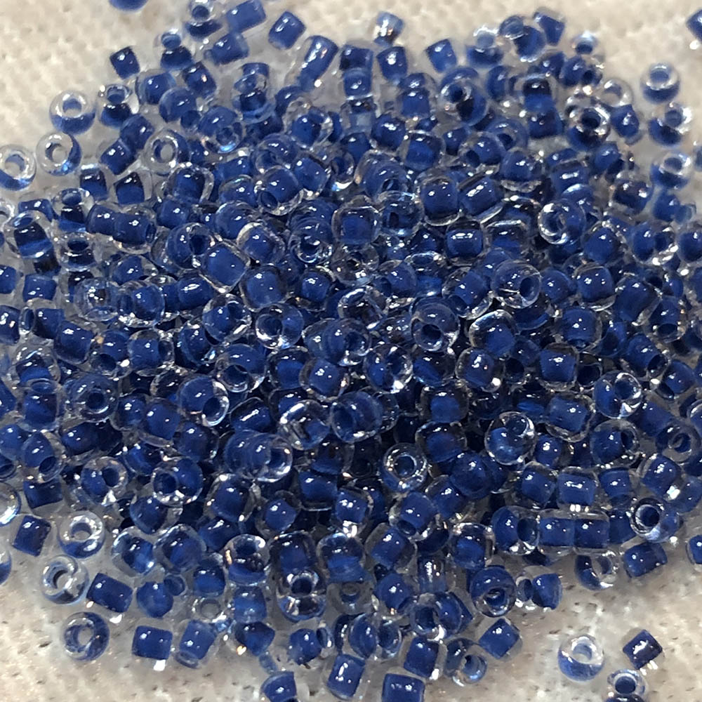 11/0 Dark Blue Lined Crystal 227 Japanese Seed Beads