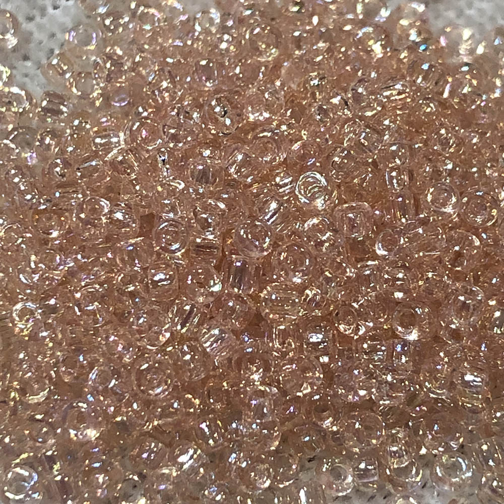 11/0 Translucent Pale Peachy Pink Rainbow 256A Japanese Seed Beads