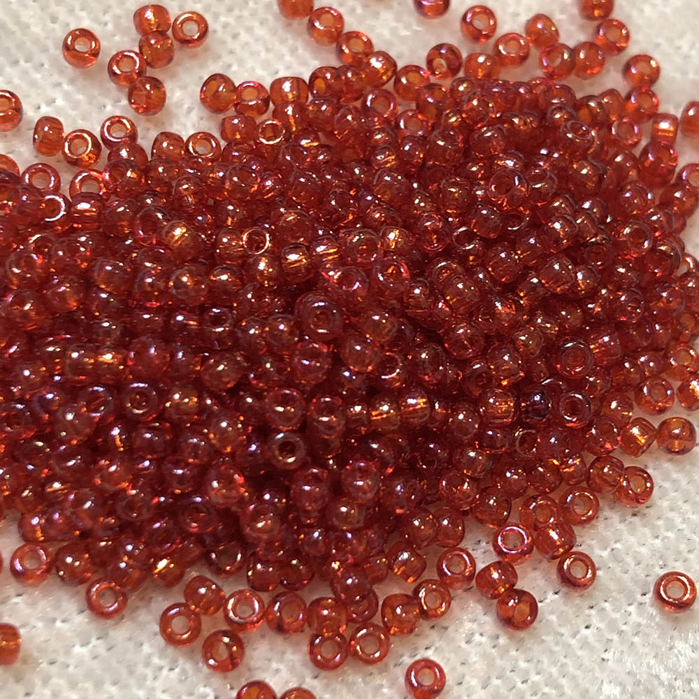 11/0 Lined Rusty Red AB 299K Japanese Seed Beads