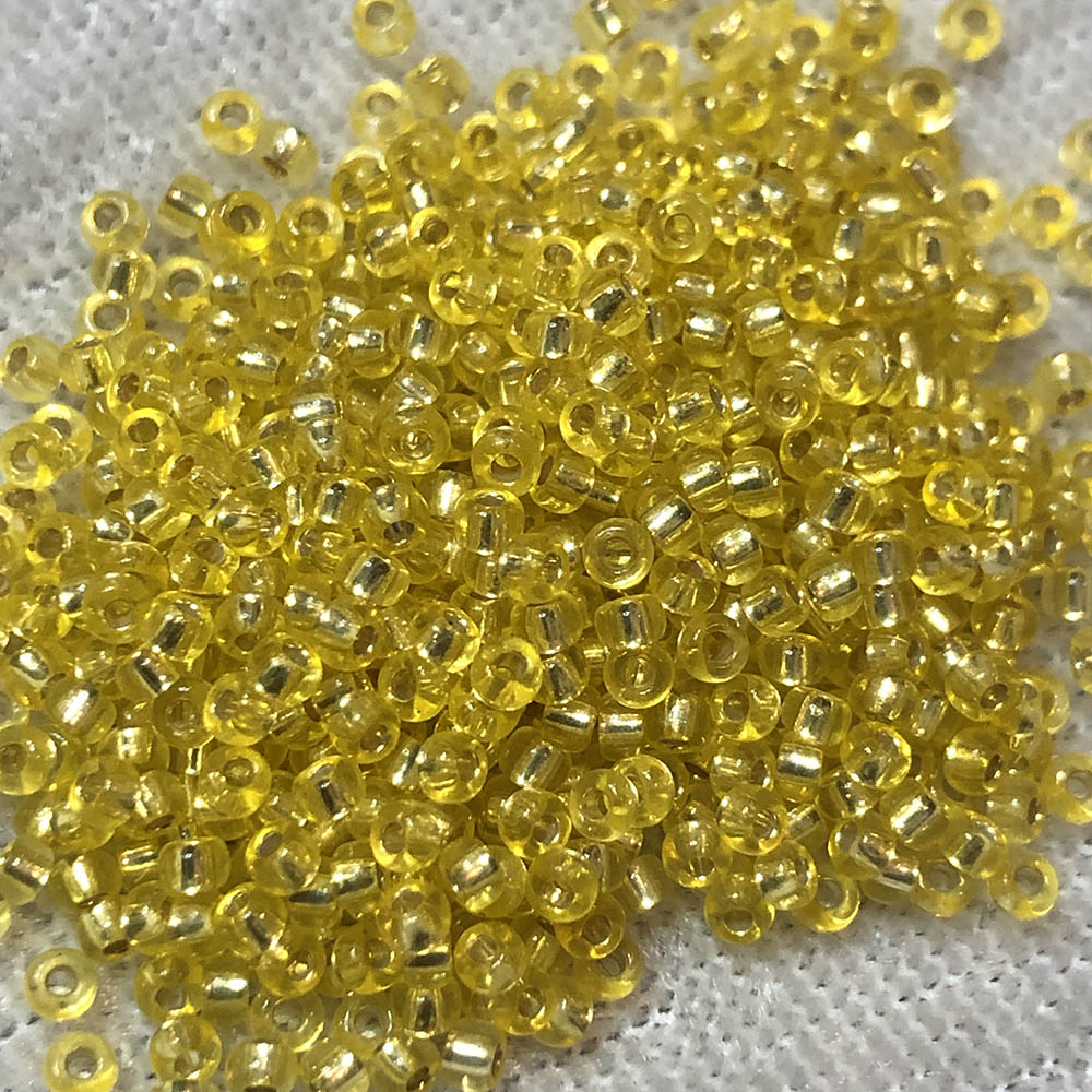 11/0 Transparent Silver Lined Yellow 6A Japanese Seed Beads