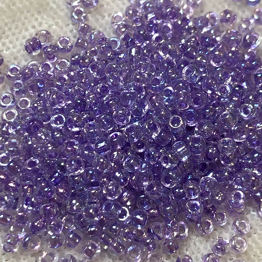 11/0 Transparent Purple AB Japanese Seed Beads