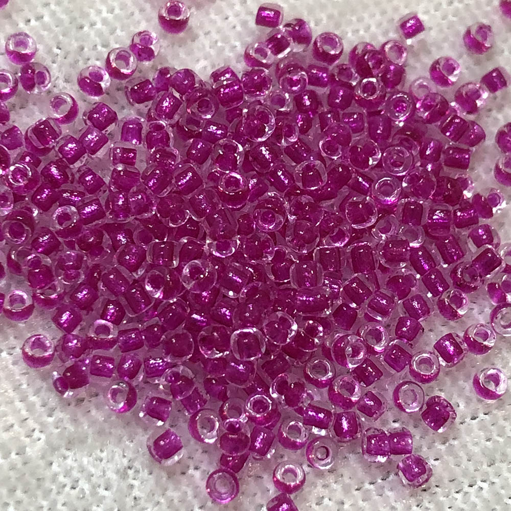 11/0 Magenta Lined Crystal 209E Japanese Seed Beads