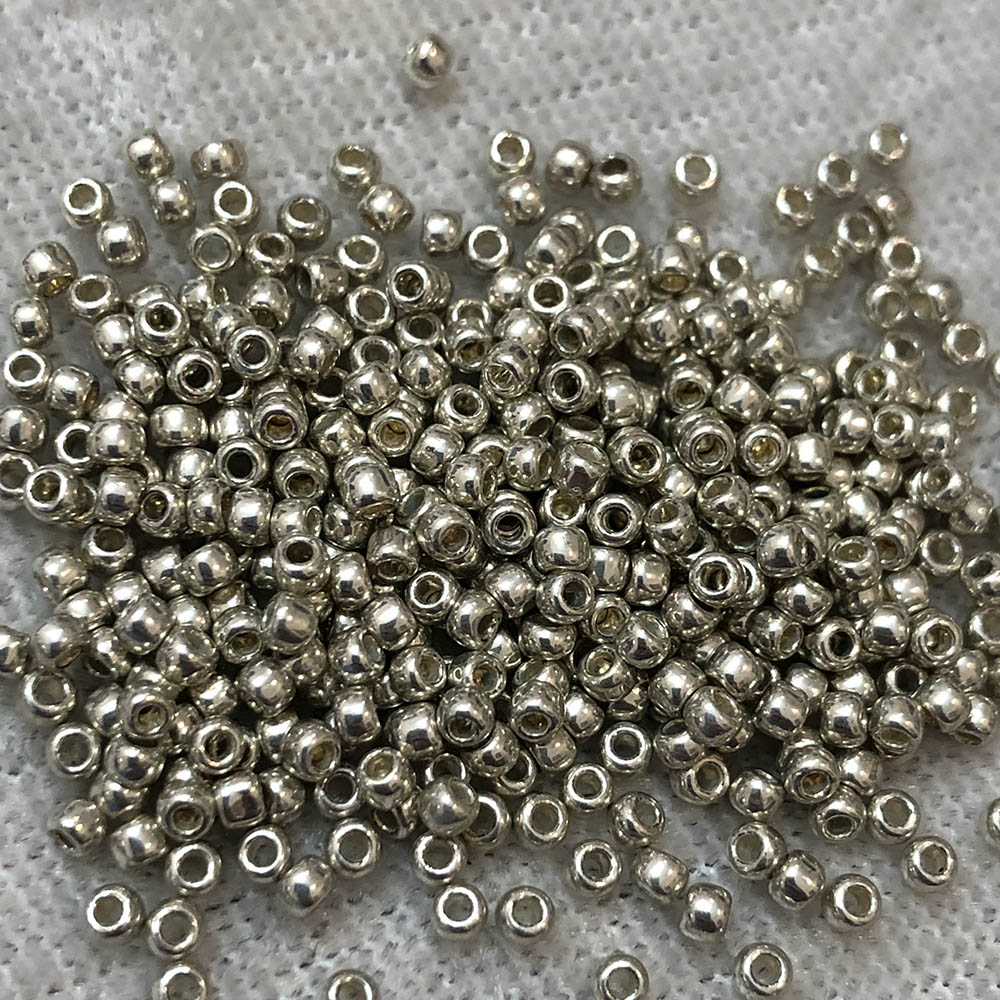 11/0 Metallic Silver 480A Japanese Seed Beads