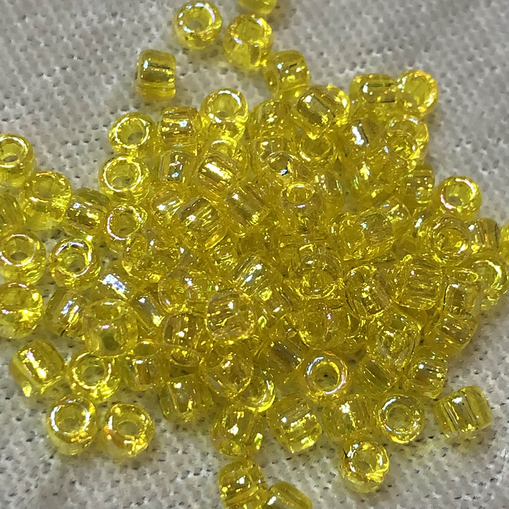 6/0 Transparent Yellow AB 252 Japanese Seed Beads