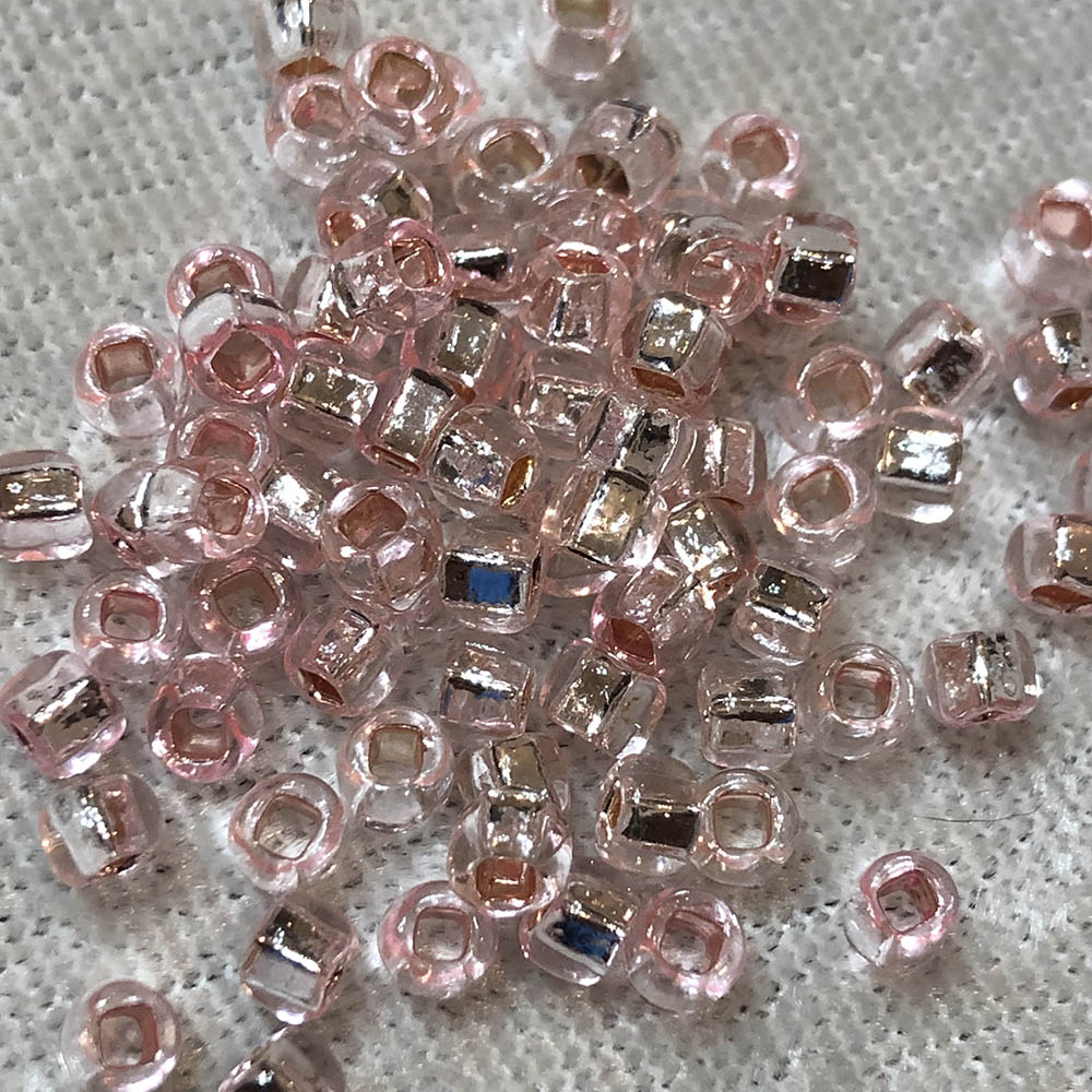 6/0 Transparent Pink Silver Lined 22A Japanese Seed Beads