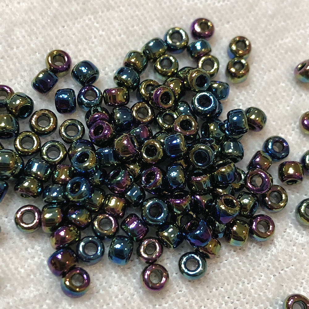 6/0 Metallic Variegated Blue Iris 455 Japanese Seed Beads