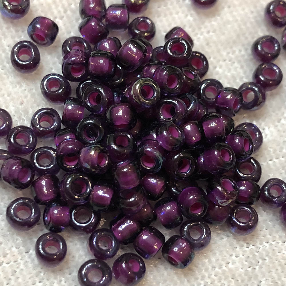 6/0 Colorlined Purple Rainbow 356E Japanese Seed Beads