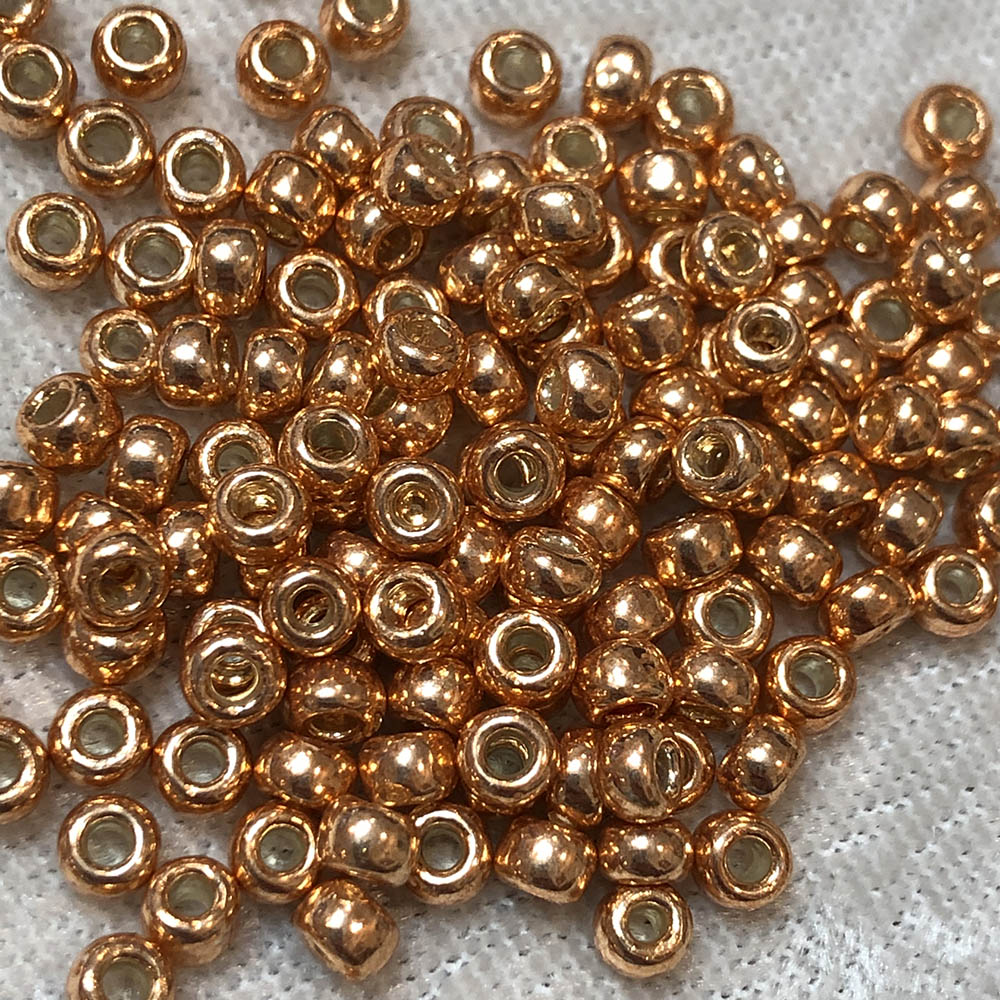 6/0 Permanent Galvanized Metallic Copper P481 Japanese Seed Beads