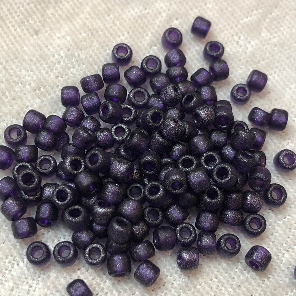 6/0 Amethyst Frosted Stardust F323B Japanese Seed Beads