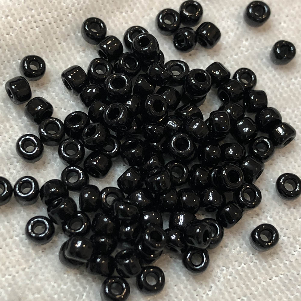 6/0 Opaque Black 401 Japanese Seed Beads