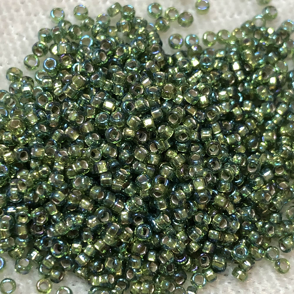 15/0 Silver Lined Rainbow Olive 650 Japanese Seed Beads