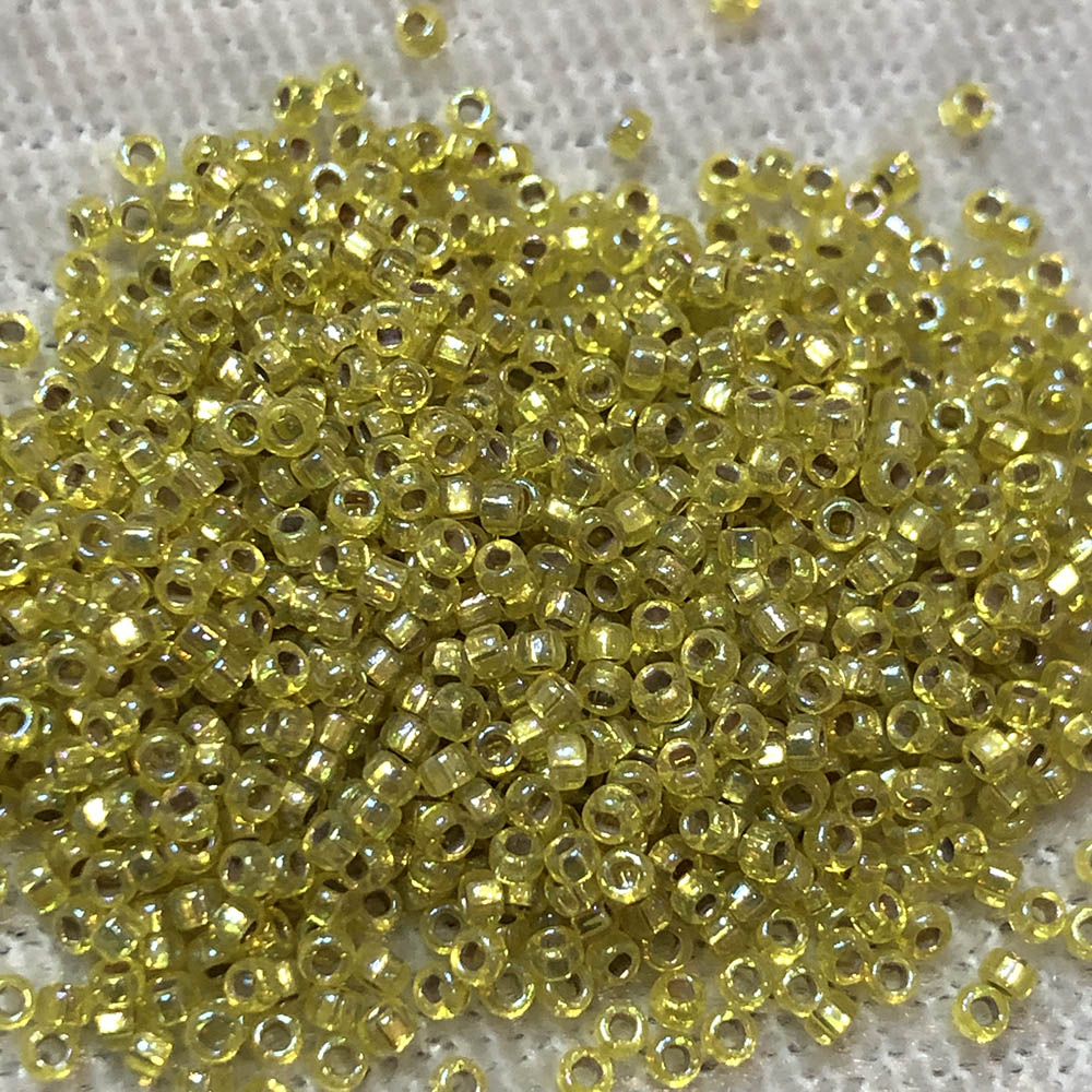 15/0 Silver Lined Citrine AB 636 Japanese Seed Beads