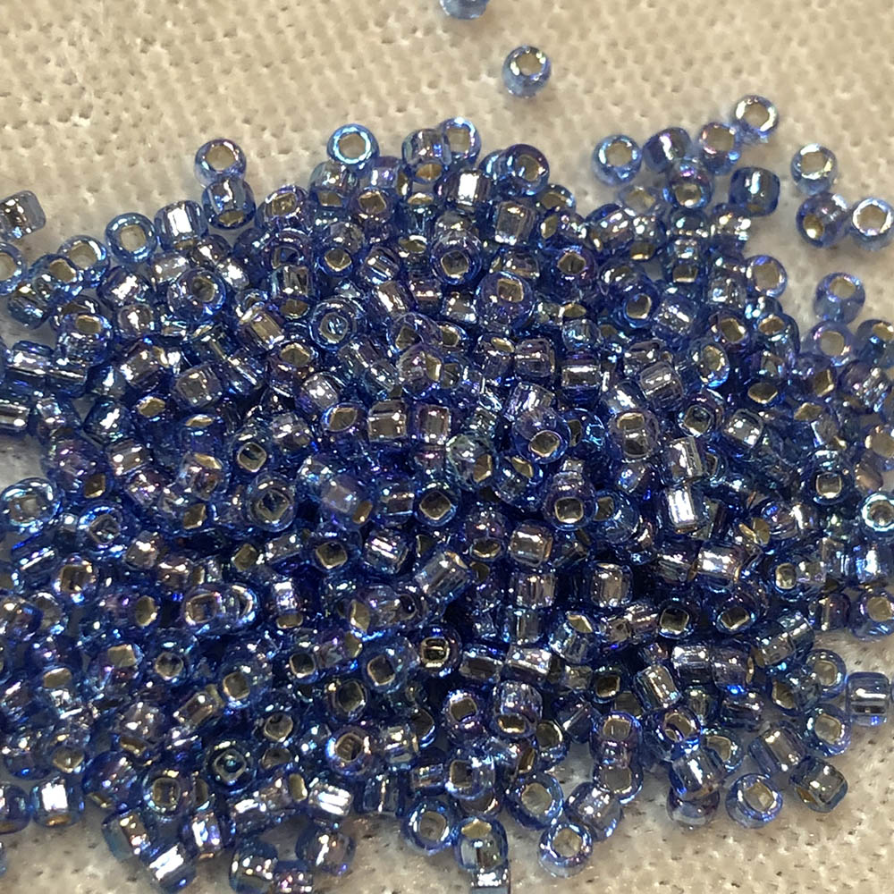 11/0 Silver Lined Sapphire Blue AB 642 Japanese Seed Beads