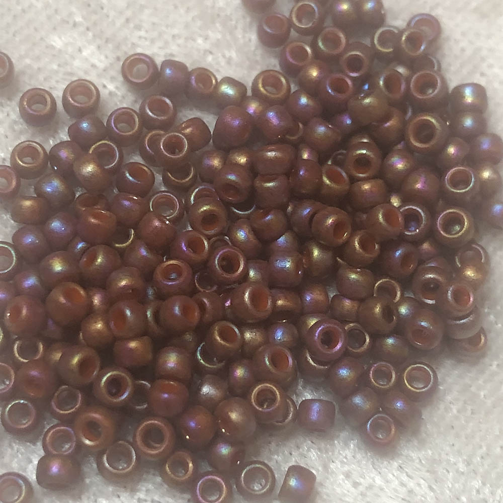 8/0 Semi Glazed Rainbow Burnt Orange 2640F Japanese Seed Beads