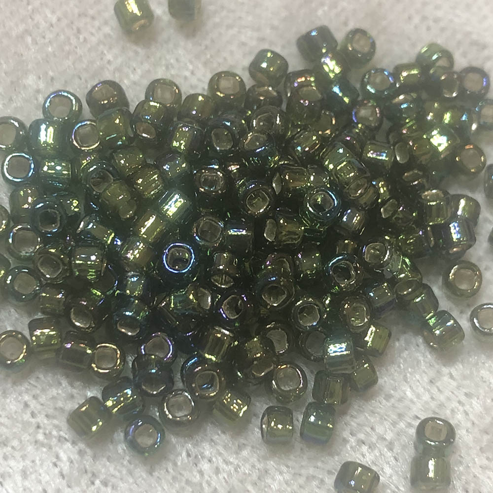 8/0 Silver Lined Rainbow Olive 650 Japanese Seed Beads