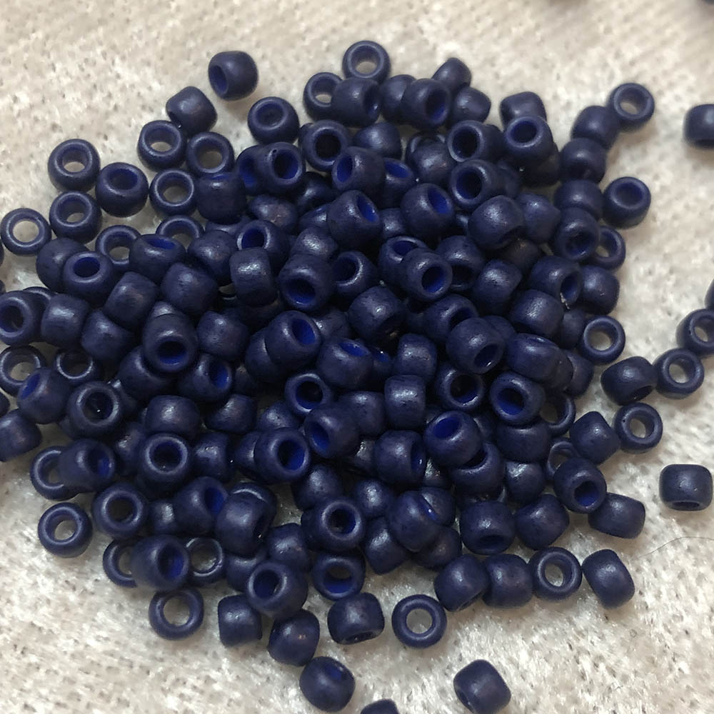 8/0 Semi Glazed Navy Blue 2607F Japanese Seed Beads