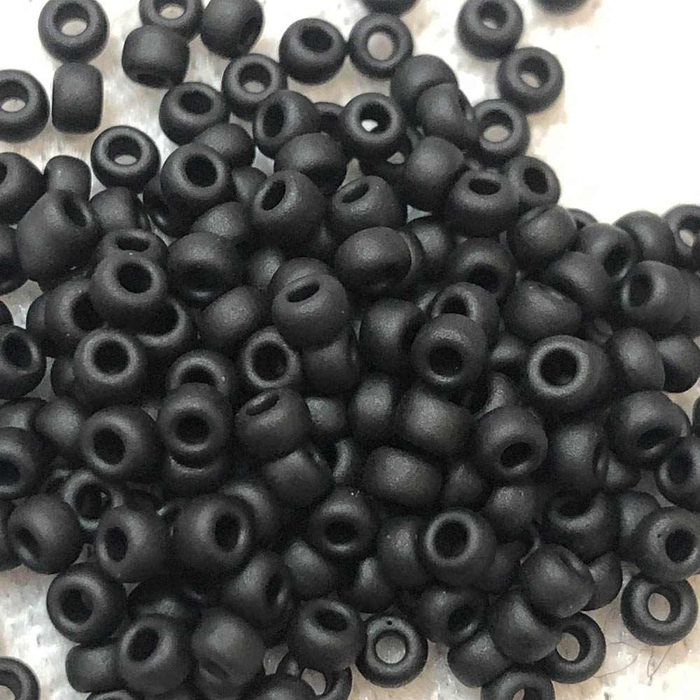 8/0 Matte Black F401 Japanese Seed Beads