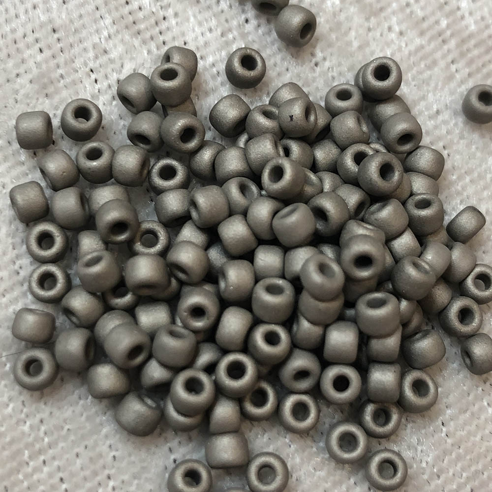 8/0 Matte Palladium Plated F460U Japanese Seed Beads