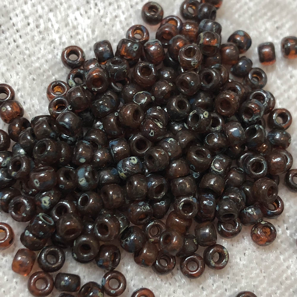 8/0 Transparent Flame Red Picasso 4503 Japanese Seed Beads