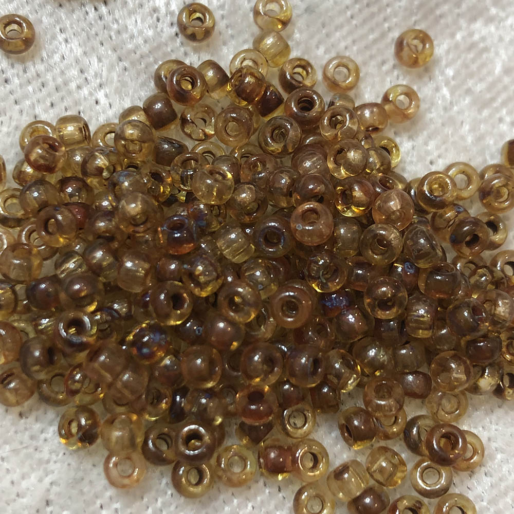 8/0 Transparent Picasso Light Topaz 4501 Japanese Seed Beads