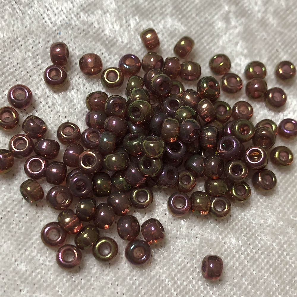 6/0 Dark Topaz Rainbow Gold Luster 301 Japanese Seed Beads