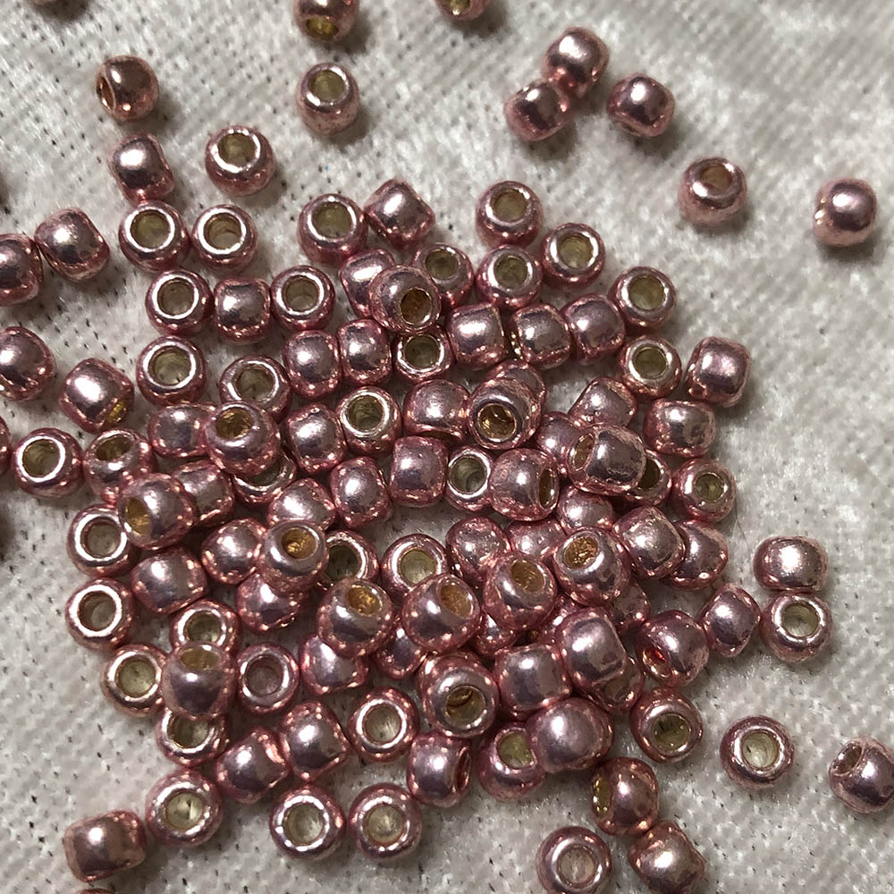 6/0 Galvanized Light Pink P475 Japanese Seed Beads