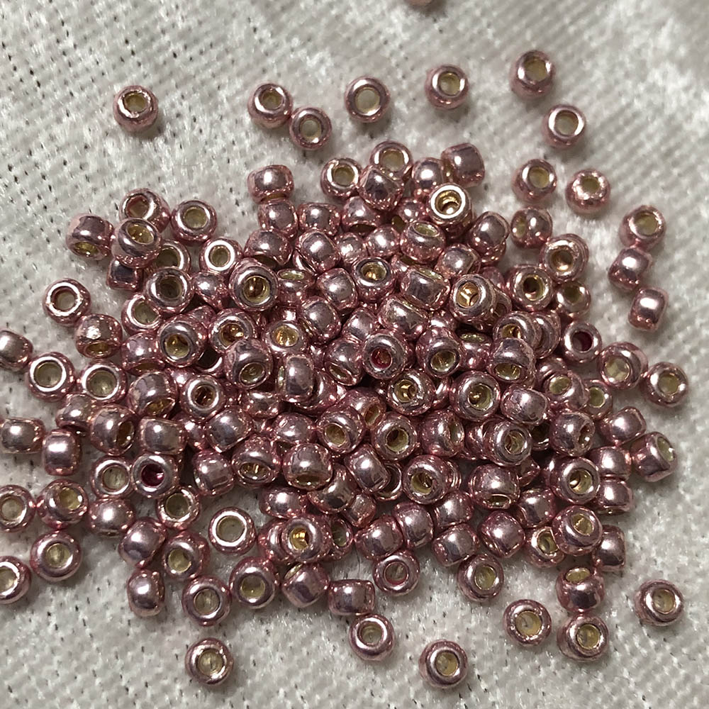 8/0 Galvanized Light Pink P475 Japanese Seed Beads