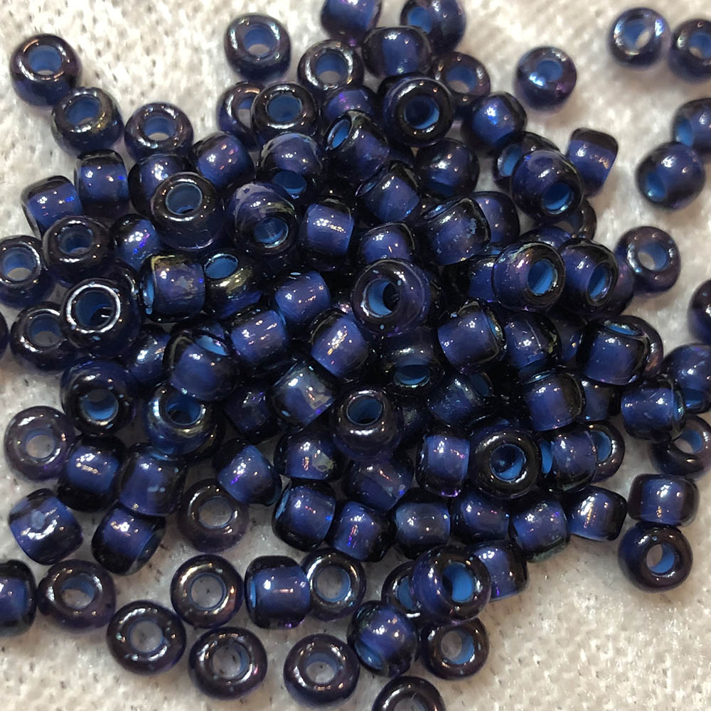 6/0 Blue Color Lined Light Amethyst AB 356C Japanese Seed Beads