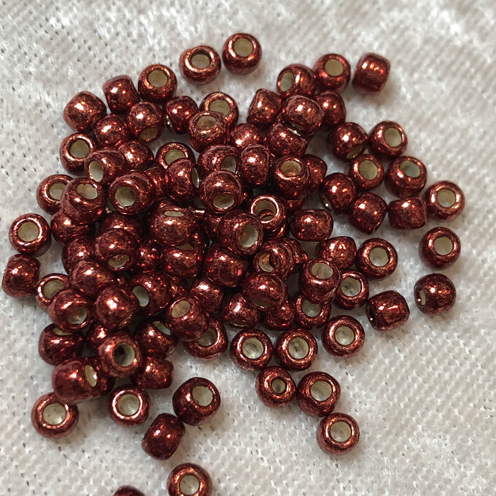 6/0 Permanent Metallic Red P489 Japanese Seed Beads