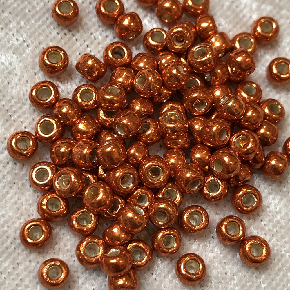 6/0 Permanent Metallic Burnt Orange P486 Japanese Seed Beads