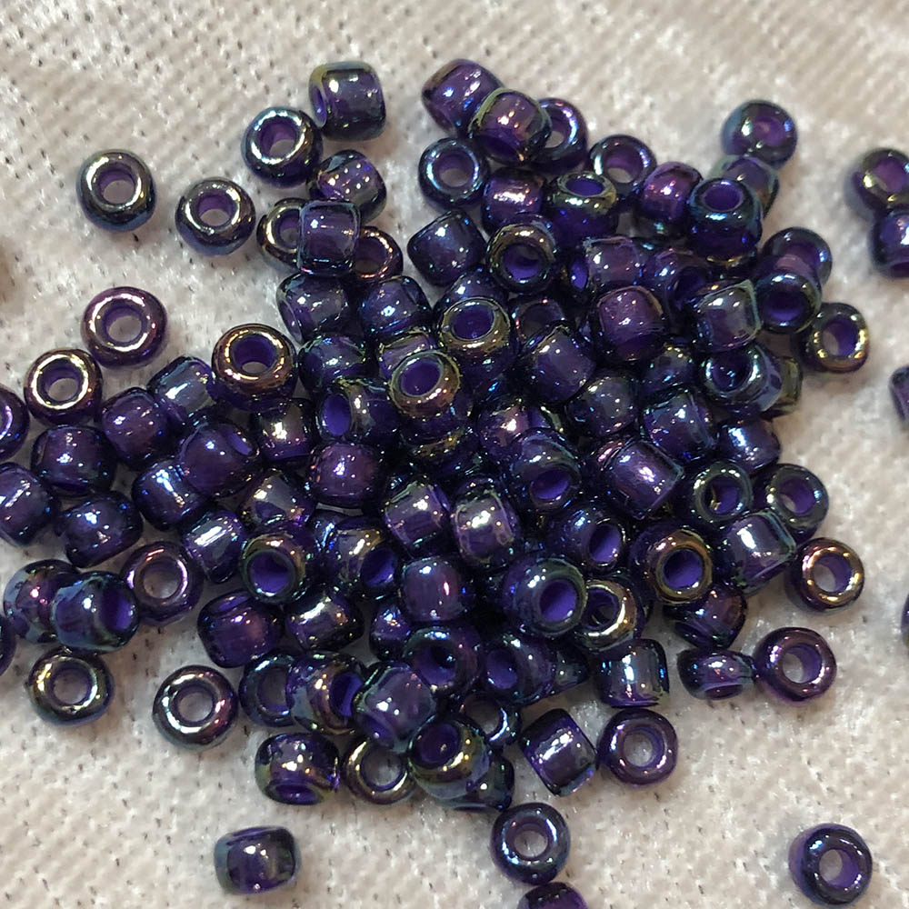 6/0 Purple Lined Dark Amethyst AB 356B Japanese Seed Beads