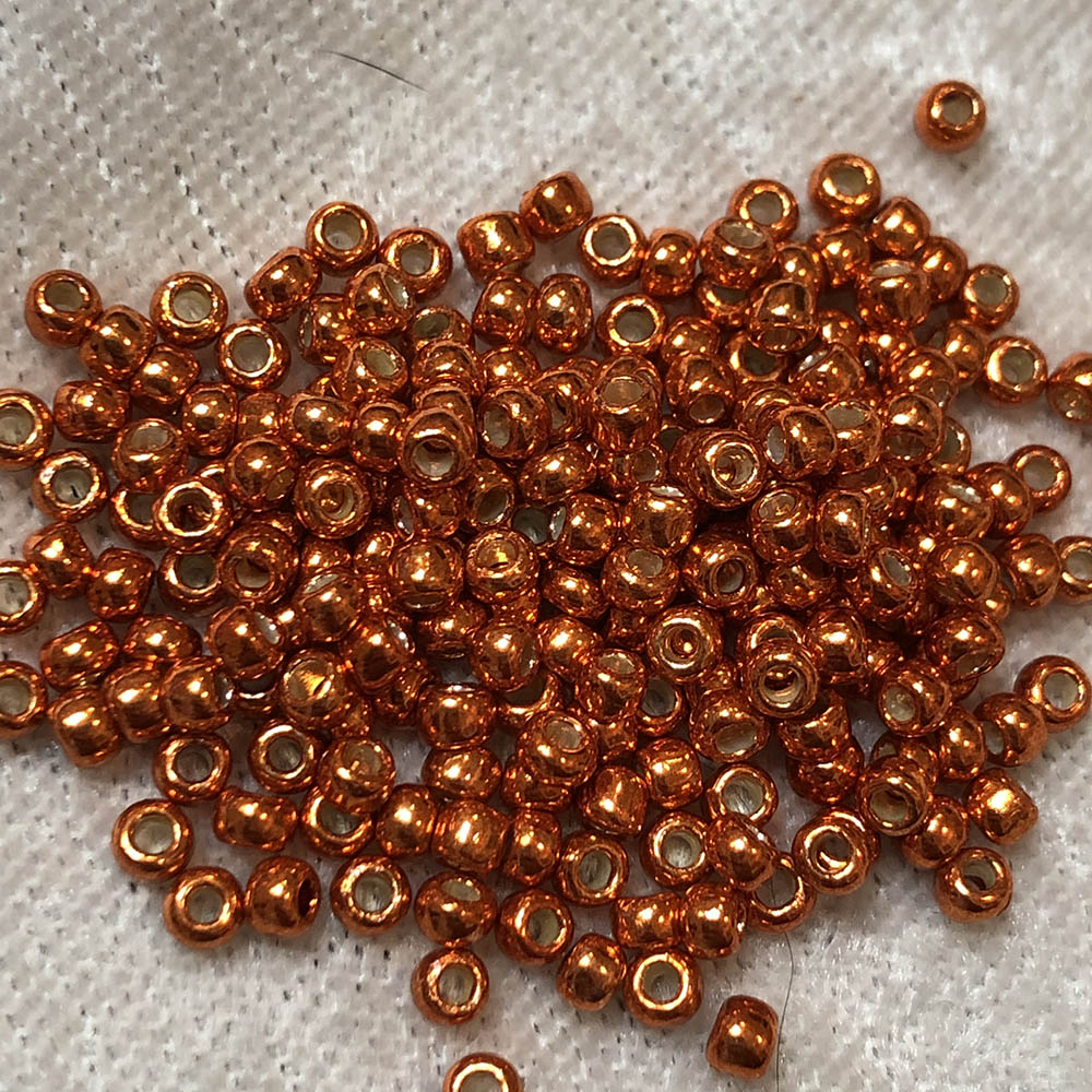 8/0 Permanent Metallic Burnt Orange P486 Japanese Seed Beads