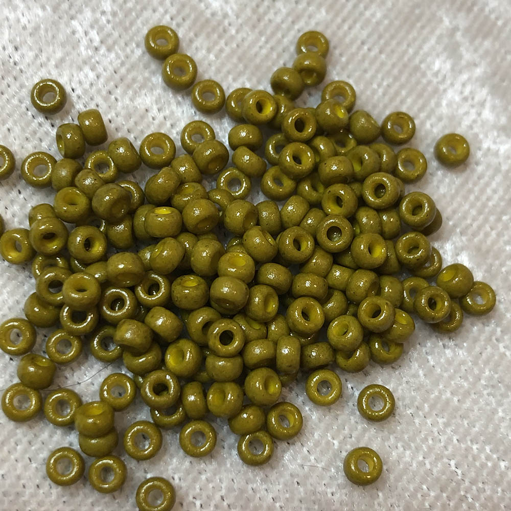 8/0 Duracoat Opaque Spanish Olive D4491 Japanese Seed Beads