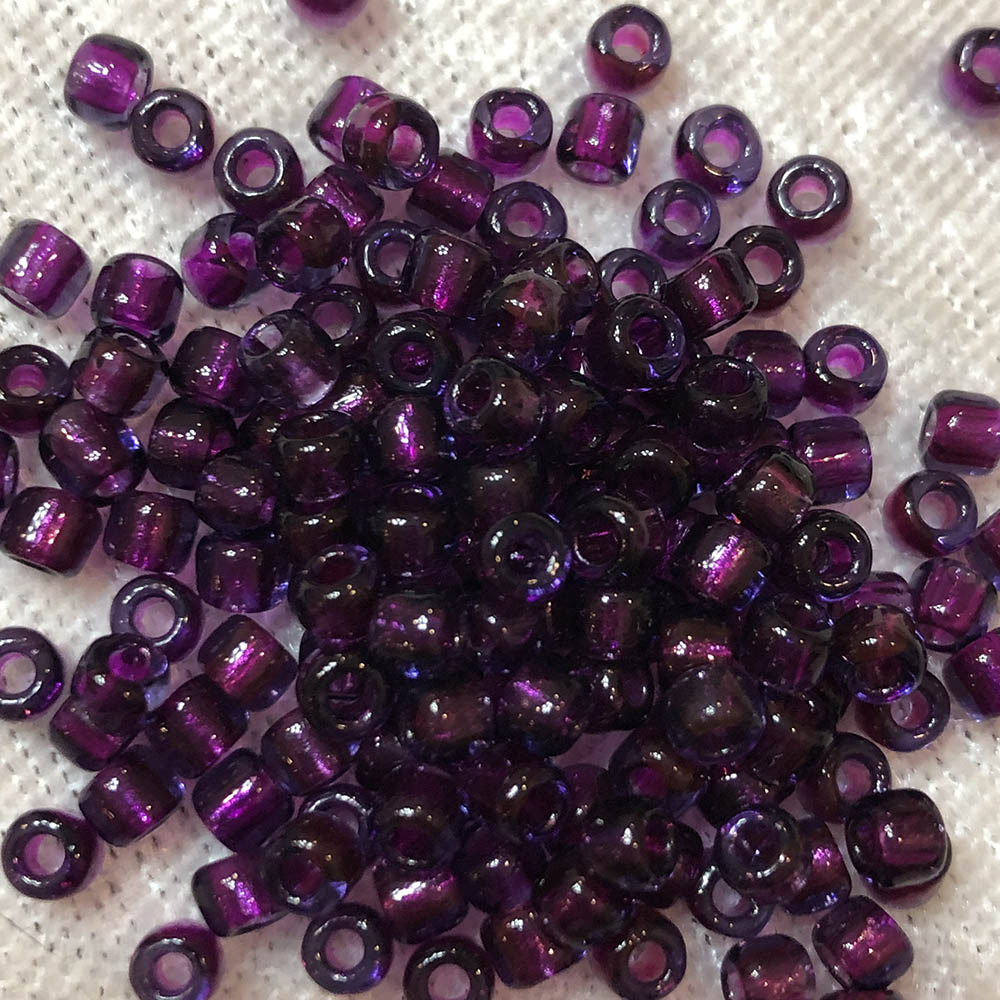 6/0 Plum Stardust Lined 323 Japanese Seed Beads