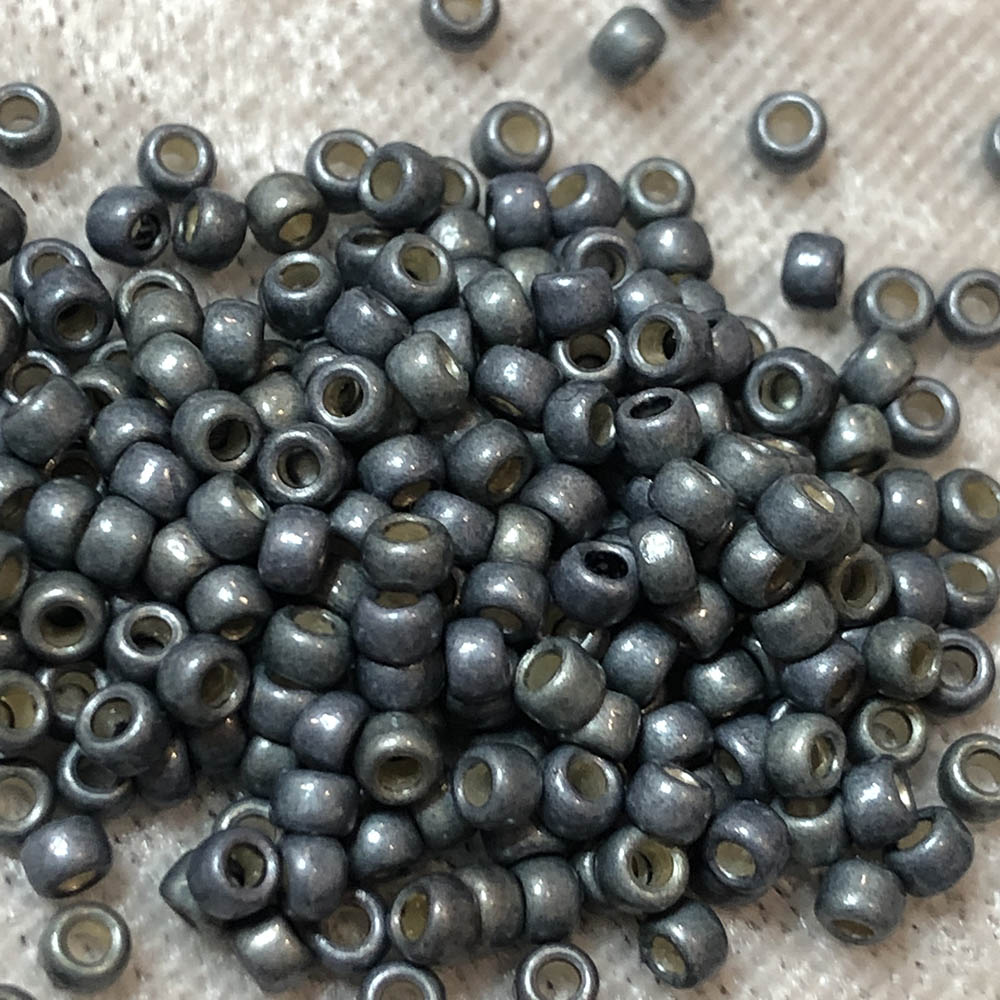 8/0 Permanent Steel Sage PF480 Japanese Seed Beads