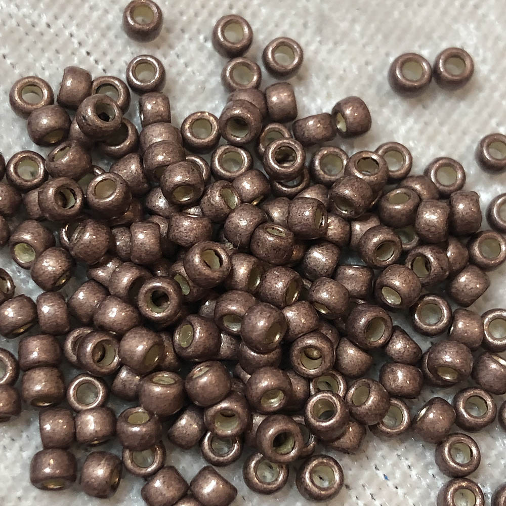 8/0 Permanent Metallic Rose PF490 Japanese Seed Beads