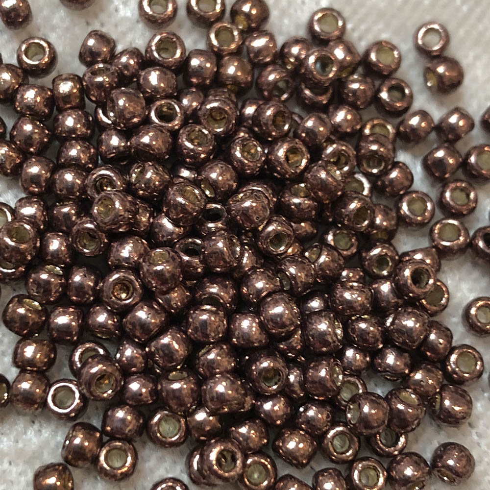 8/0 Permanent Metallic Taupe P490 Japanese Seed Beads