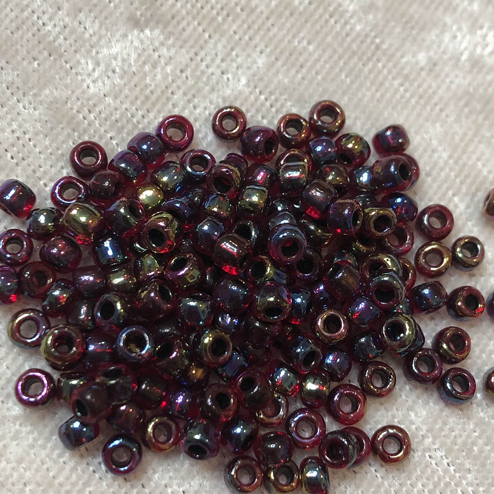 6/0 Garnet Lined Ruby AB 367 Japanese Seed Beads