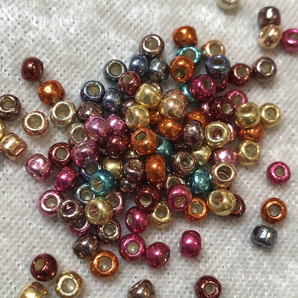 6/0 Metallic Multi Color Japanese Seed Beads