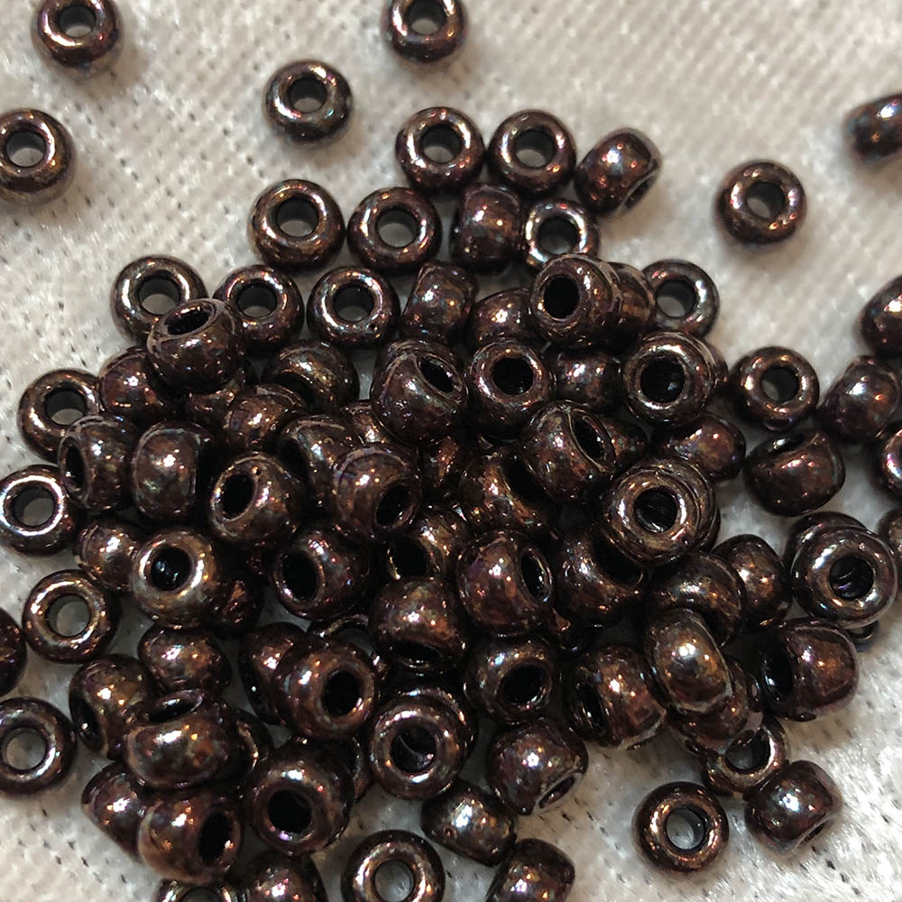 6/0 Metallic Cranberry AB 460A Japanese Seed Beads