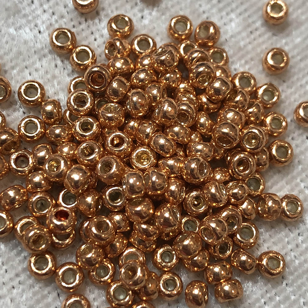 8/0 Permanent Galvanized Metallic Copper P481 Japanese Seed Beads