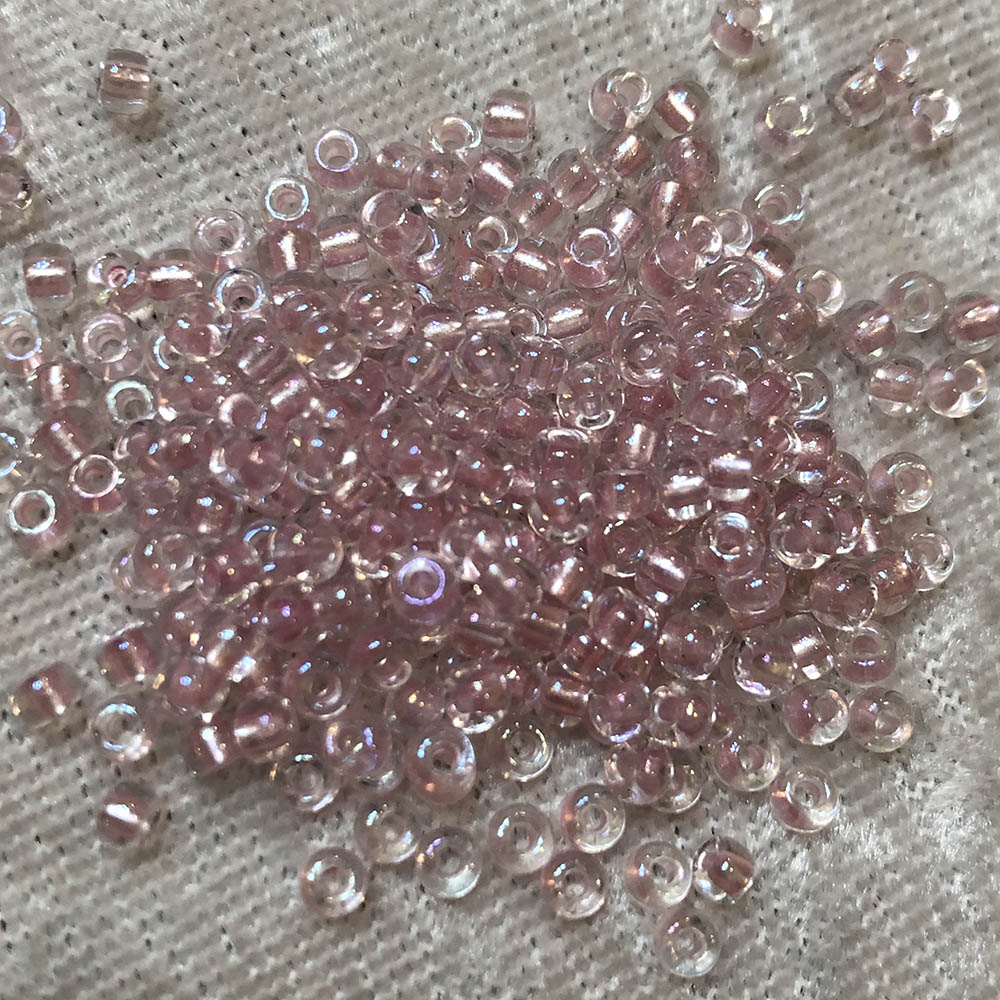 8/0 Light Pink Color Lined Crystal AB 772 Japanese Seed Beads